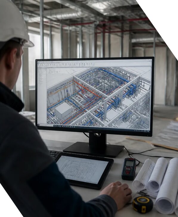 Создание BIM модели инженерных сетей для объектов в Юрге